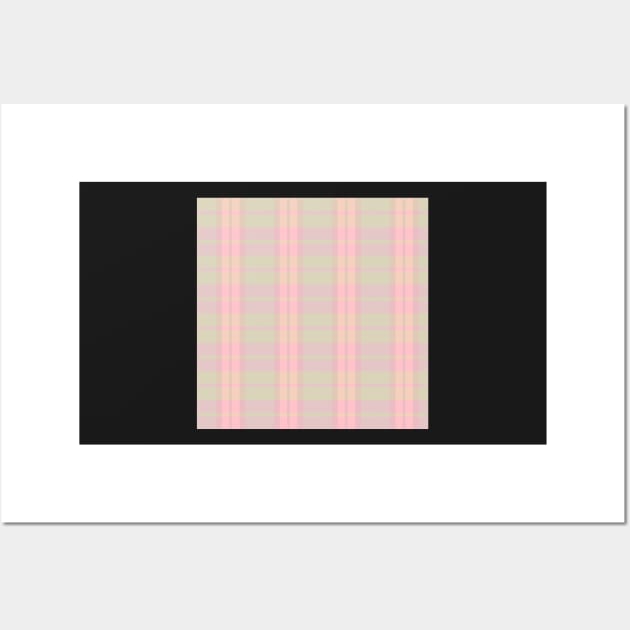 Pastel Aesthetic Daviana 2 Hand Drawn Textured Plaid Pattern Wall Art by GenAumonier